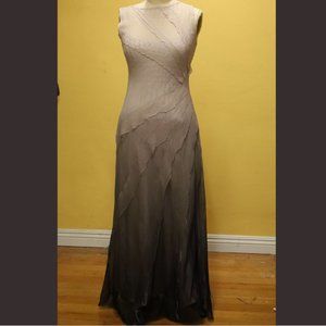 Beige 2 Layer Chic Gown Dress, Size S